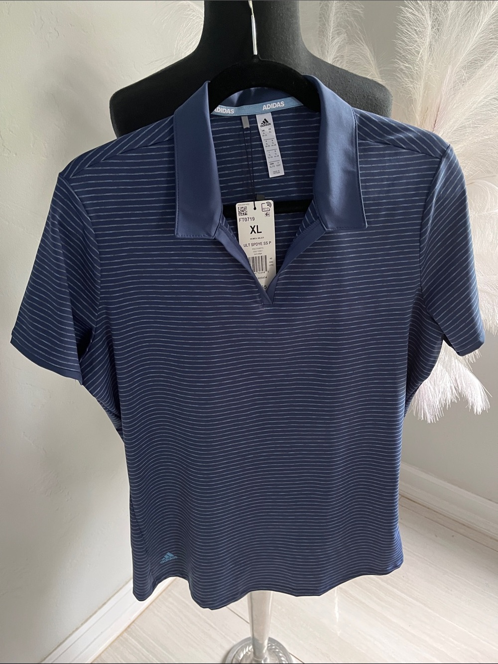 adidas Navy Striped Unisex Shirt